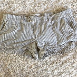 American Eagle Outfitters 100% Cotton Blue & White Striped Short Shorts Size 16